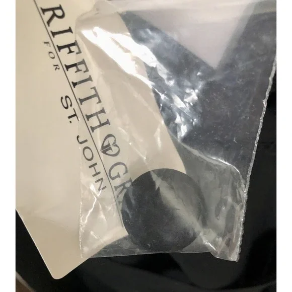 Vintage St John Griffith‎ Gray Black Wool Pocket Blazer Jacket Longline 8 NWT - Picture 14 of 15